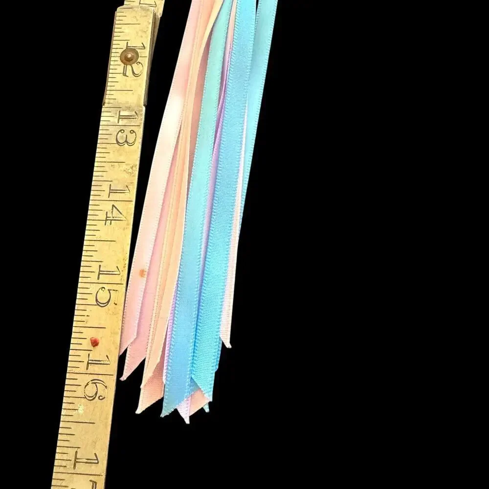 Set 2 Purple Blue Renaissance Faire Ribbon Rose Streamers Anna Konya Fairycore